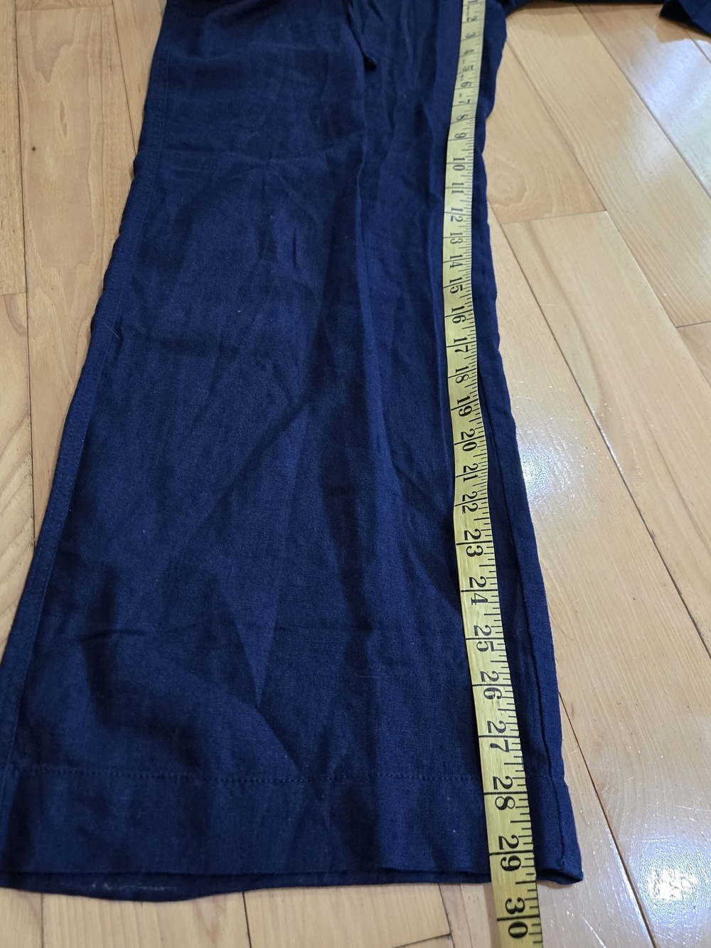 Briggs Linen Blend Navy Wide Leg Pants - Picture 6 of 8